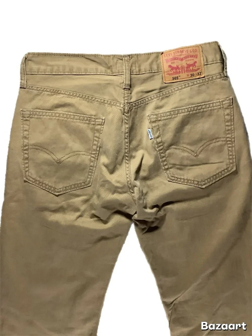 Levi's 505 Men's Khaki Pants Regular Fit Size 30x32 (284)